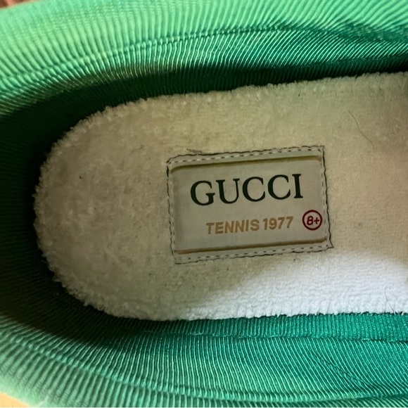 Gucci Men White Tennis Shoes 1977 Size10Price $180 - Picture 6 of 9